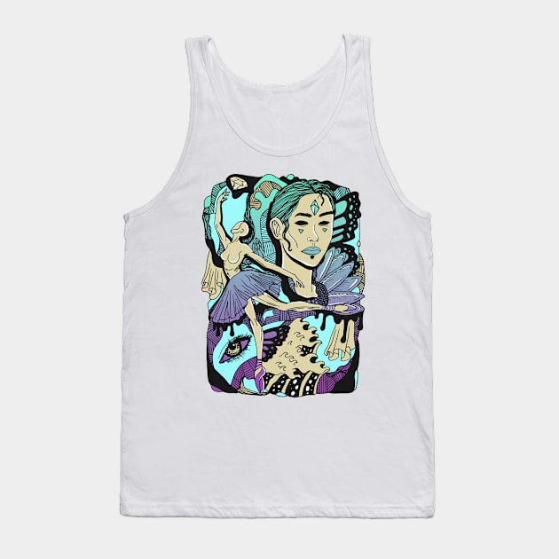 Purple Haze Ballerina Tank Top by kenallouis